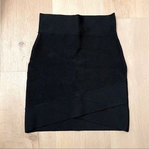 NWOT BCBGMaxAzria Bandage Black Skirt